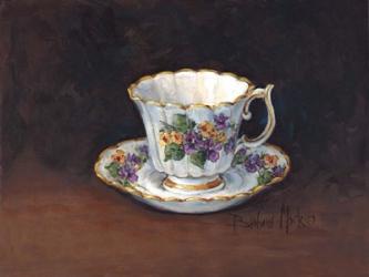 Viola Bouquet Teacup | Obraz na stenu