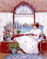 Lady in the Window | Obraz na stenu