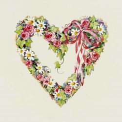 Blue Ribbon Heart Wreath | Obraz na stenu