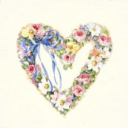 Pink Ribbon Heart Wreath | Obraz na stenu