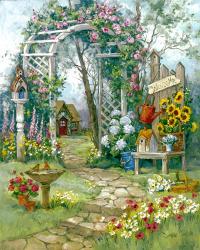 Country Garden Arbor | Obraz na stenu