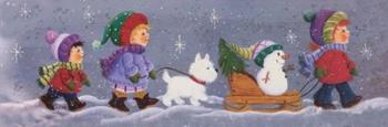Kids in Winter | Obraz na stenu