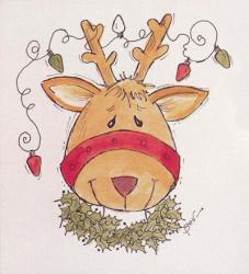 Reindeer With Lights | Obraz na stenu