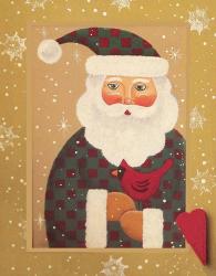 Santa with Cardinal | Obraz na stenu