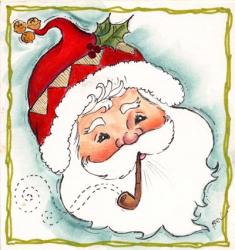 Santa With Pipe | Obraz na stenu