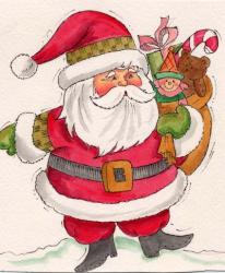 Santa And Toys | Obraz na stenu
