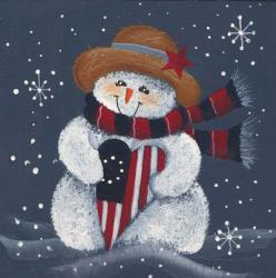 Snowman With Big Heart | Obraz na stenu
