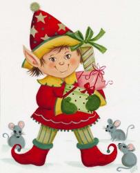 Elf With 3 Mice | Obraz na stenu