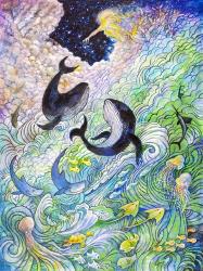 Creation Whales and Fishes | Obraz na stenu