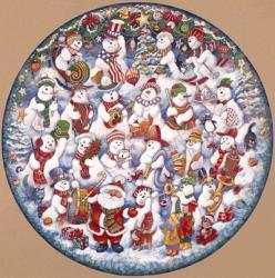 Santa And The Snowfolks | Obraz na stenu