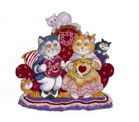 Valentine Cats | Obraz na stenu