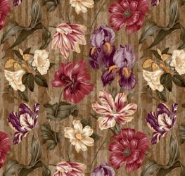 Floral Waltz Textured Scroll Stripe Hazelnut | Obraz na stenu