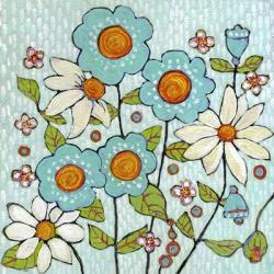 Daisy Blue Flowers | Obraz na stenu