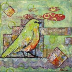 Minty Green Bird | Obraz na stenu