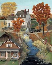 Grist Mill In Fall | Obraz na stenu