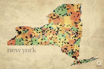 New York County Map | Obraz na stenu