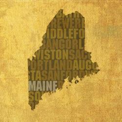 Maine State Words | Obraz na stenu
