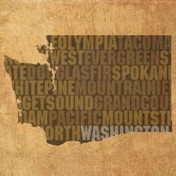 Washington State Words | Obraz na stenu