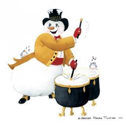 Musical Snowmen Drums | Obraz na stenu