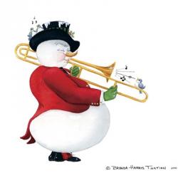 Musical Snowmen Trombone | Obraz na stenu