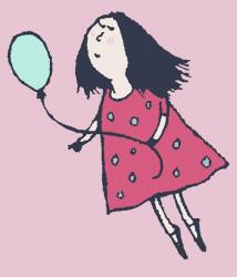 Balloon Girl Pink | Obraz na stenu