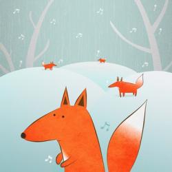 Winter Foxes | Obraz na stenu