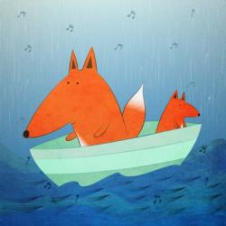 Fox In A Boat | Obraz na stenu