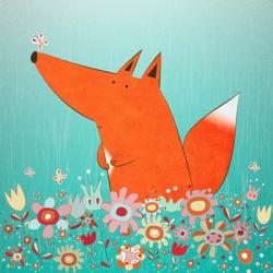 Fox In Flowers | Obraz na stenu