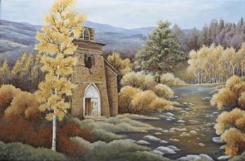 Church by the Creek | Obraz na stenu