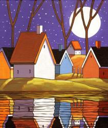 Purple Sky and Stars Cottages | Obraz na stenu