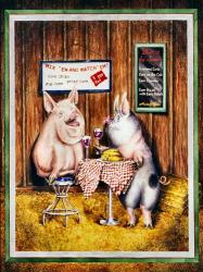 Wine, Dine & Swine | Obraz na stenu