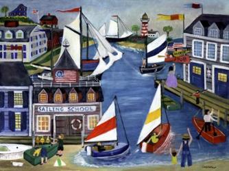 Sailing School Folk Art | Obraz na stenu