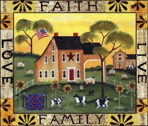 Faith Family Live Love Lang | Obraz na stenu