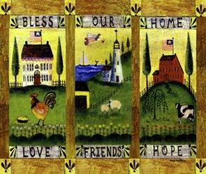 Bless our Home Love Friends Hope Lang | Obraz na stenu