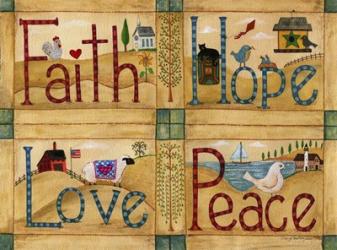 Faith Love Hope Peace | Obraz na stenu