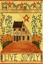 Live Simply Folk Art Garden Flag | Obraz na stenu