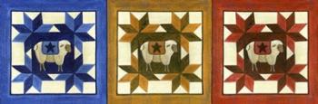 Primitive Sheep Quilt Star | Obraz na stenu