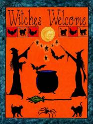 Witches Welcome Spell Flag | Obraz na stenu