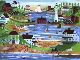Summertime Fun Oceanside Village | Obraz na stenu