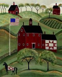 American Red Quilt House | Obraz na stenu