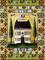 American Flag Angel Live Love | Obraz na stenu