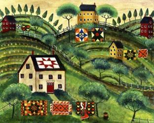 Mama's Country Quilt Houses On Harvest Hills | Obraz na stenu