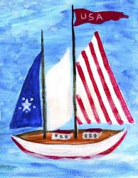 U.S.A. Sailboat | Obraz na stenu