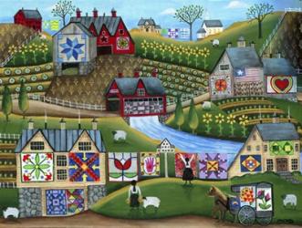 Country Harvest Folk Art Quilt Farms | Obraz na stenu