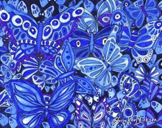 Indigo Butterfly Collage | Obraz na stenu