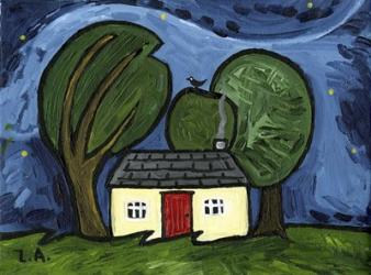 Cottage at Night | Obraz na stenu