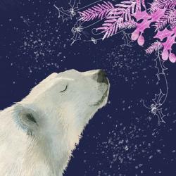 Polar Bear Pink Foliage | Obraz na stenu