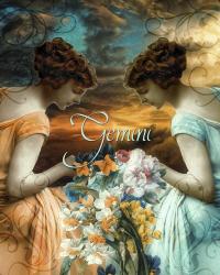 Art Nouveau Zodiac Gemini | Obraz na stenu