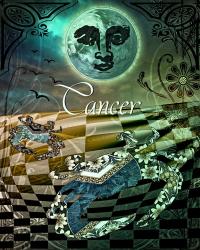 Art Nouveau Zodiac Cancer | Obraz na stenu