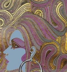 Silver Hoop Girl Color | Obraz na stenu
